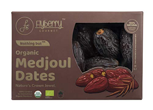 Image of Flyberry Gourmet Certified Organic Medjoul Dates (Khajoor /Khajur) 400g | 100% Natural | Rich in Calcium, Iron and Potassium | Instant Energy