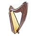 12 Strings Harp Irish Celtic Highland Solid Rosewood Naturl shape Nylon Lever Tuning Key Extra Set included 18