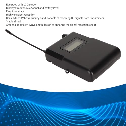 S2R Receiver Wireless Monitor, 526 535Mhz High Sensitivity Wireless Monitor System Receiver with Earphone for Indoor Outdoor miniatura 2
