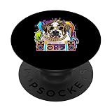 St. Bernard Dog Hip Hop Rap Music des années 90 PopSockets PopGrip Interchangeable