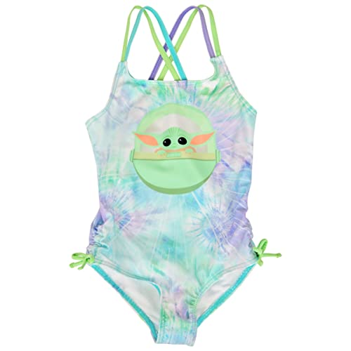Star Wars 830096-size4 Star Wars The Child Grogu Tie Dye One Piece Swimsuit - Size 4