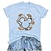 Magic Shirt for Women Safari Birthday Shirts Zoo Shirts Jungle Graphic T-Shirt Funny Vacation Holiday Graphic Tops Cute Animal Party Short Sleeve,Light Blue L