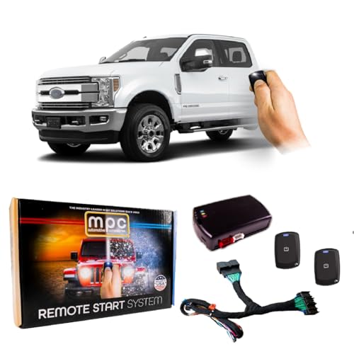 MPC 1-Button Remote Activated Remote Start Compatible with 2017-2019 Ford F-250 Super Duty |Plug N Play| |Gas Diesel Hybrid| Extended Range 1-Button Remote Up to 1,500 ft