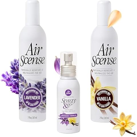 Air Scense Essential Oil Air Freshener, Non-Aerosol, 7 Ounce, 3 Pack (Lavender Vanilla Bundle) Cover