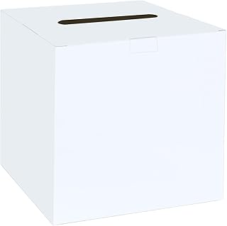 SietDESEO White Card Box for Party Large Gift Card Box Holder 9.8" x 9.8" Money Cards Box Diy Card Box for Wedding Reception Baby Shower Birthday Cards Box Holder
