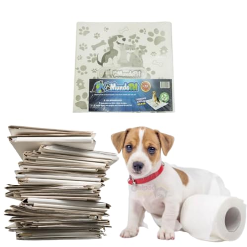 Tapete Higiênico Jornal Pet atóxico e biodegradável para cães pacote com 50 unidades