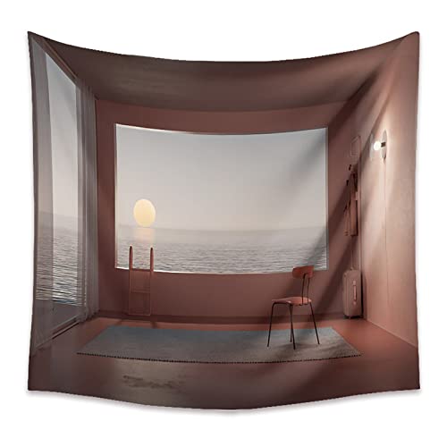 Tapisserie murale hawaïenne motif vague pour créer une ambiance évasion dans la chambre