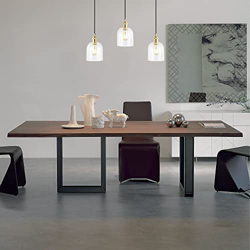 JONATHAN Y JYL1122A Cooper 25.5" 3-Light Farmhouse Contemporary Glass Linear LED Pendant Modern Transitional Adjustable Dining Room Kitchen Island Foyer Bedroom Hallway, Brass Gold/Black, 25.5 in - Image 2