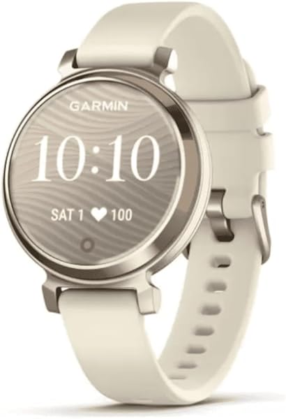 Garmin Lily 2, Small and Stylish Smartwatch, Hidden Display, Patterned Lens, Up to 5 Days Battery Life, Coconut