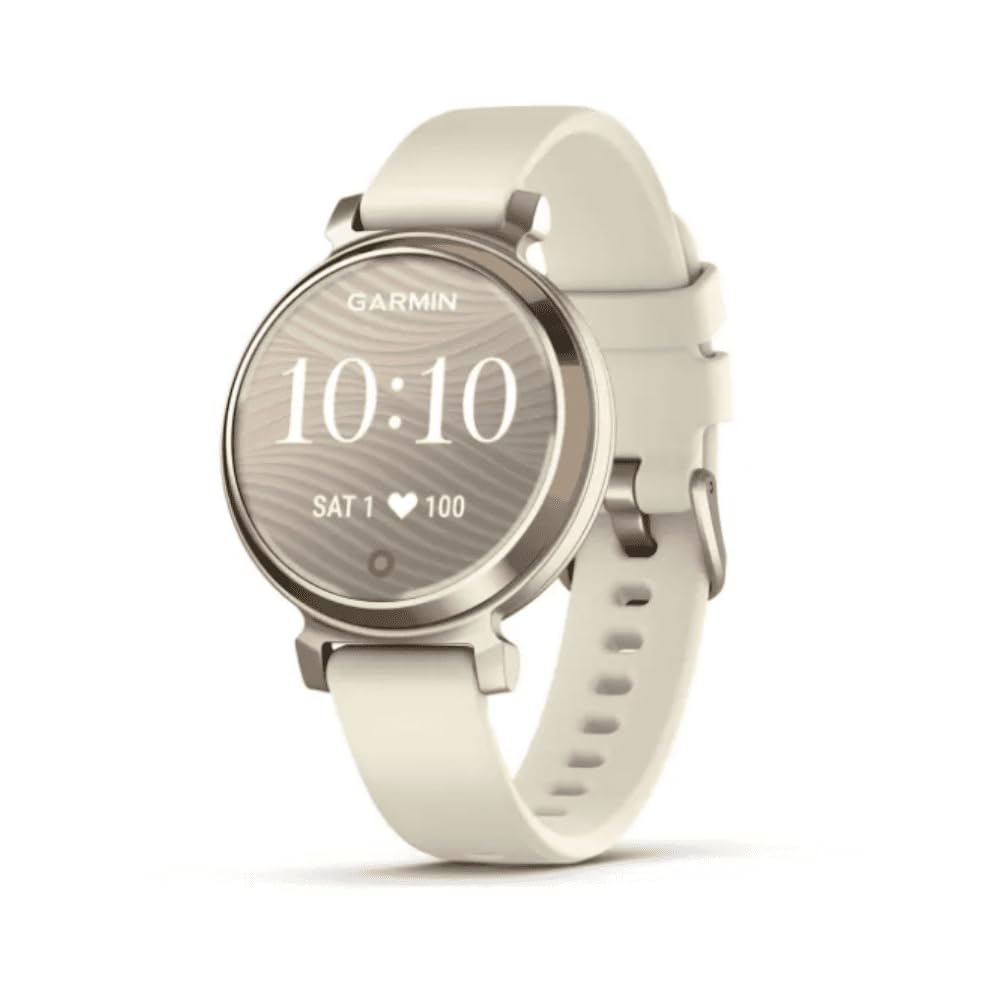 Garmin Lily 2 Small and Stylish Smartwatch Hidden Display Patterned Lens Up to 5 Days Battery Life Coconut