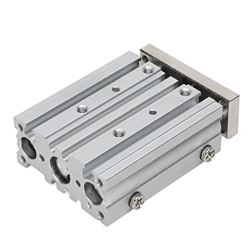 Kadimendium 3 Rod Pneumatic Cylinder SMC Type Double Action Aluminum Alloy Air Cylinder Pneumatic Cylinder 12mm Bore 40mm Stroke with Guide for Industry