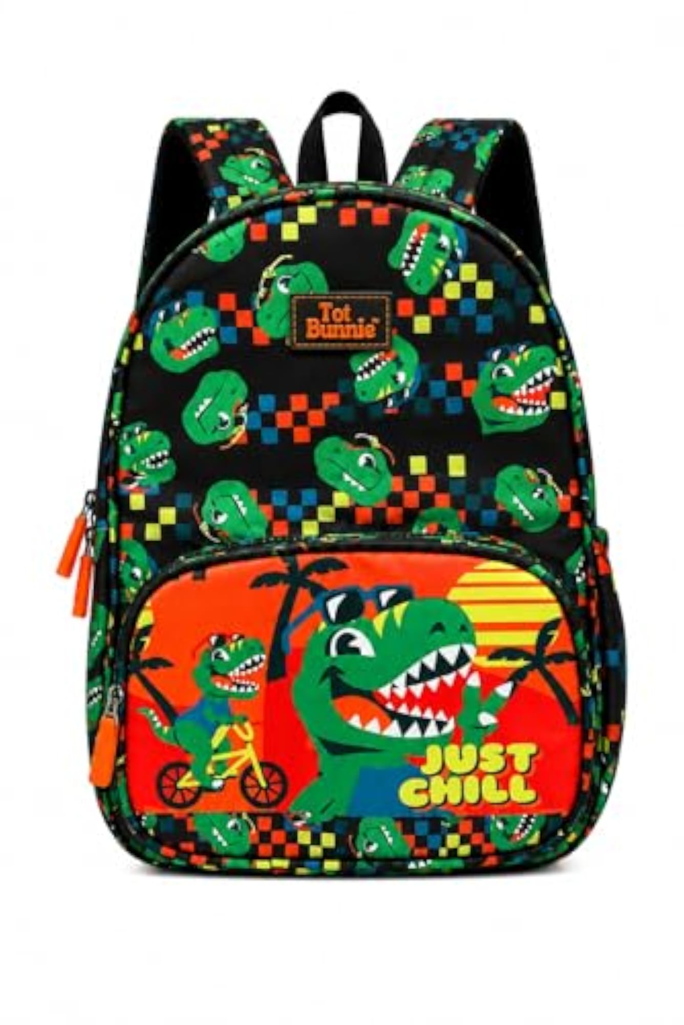 Kids Dinosaur Theme Just Chill Print School Bag
