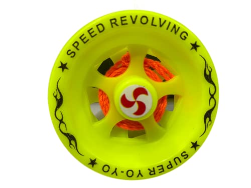 Shivsoft Shivsoft Fine Quality High Gloss High Speed YoYo Spiner Toy for Kids ||Return Gift || Party Favours || Bag Fillers (Plastic yoyo Yellow, 1)