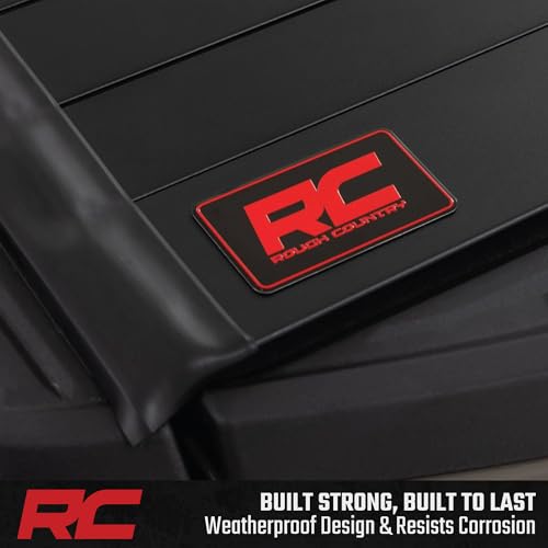 Image of Rough Country Hard Roll-Up Tonneau Cover for Ford Ranger (2024-2026) - Aluminum Truck Bed Cover, Fits 5' Bed