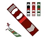 Softball & Baseball Pitching Mat, 54x13 Inch Batting Mat for Training & Hitting, Portable Non Slip Shock Absorbing PU Mat with Footprint Guide, Strike Zone Trainer for Youth & Beginners (Red)