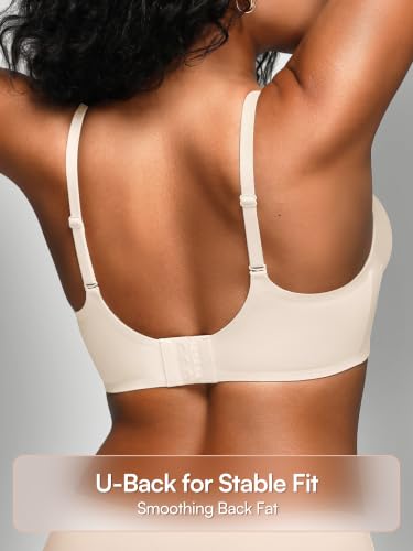 Image of Wireless Jelly Bras for Women No Underwire - S-2XL Seamless Padded T-Shirt Bralette with Support, Comfortable Everyday Bra