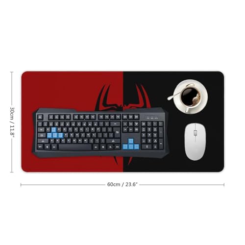 Gaming Mouse Pad, Spider Red Pattern Mouse Pad 11.8x23.6Inch Large Extended Computer Mouse Mat Keyboard Full Desk Mousepad for Gaming, Office, Home - Image 3