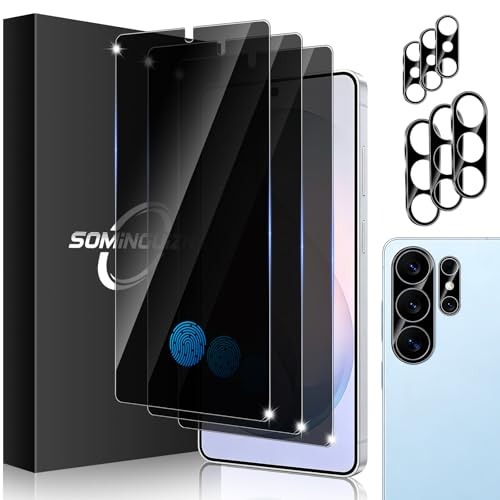 Protecteur d'écran pour Samsung Galaxy S26 Ultra Privacy anti-espion, lot de 4+4