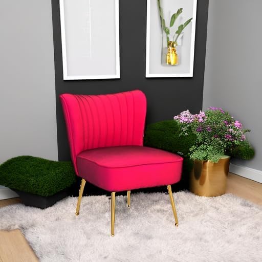 Sillón Terciopelo Diseño Mid Century Patas Doradas miniatura 5