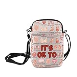 MNIGIU 医療従事者にインスパイアされたギフト It's Ok メンタルヘルス啓発クロスボディバッグ 感情的なサポートギフト セルフケア財布, It's Ok Mental Health Gift