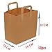 Produktbild Papiertragetaschen Papiertaschen Tüten Papiertüten Tragetaschen - Griff Flach - 28 x 16 x 28 - 70 gsm - 50 Blisterstreifen - Kraftpapier braun - nicht bedruckt - % 100 recycelbar