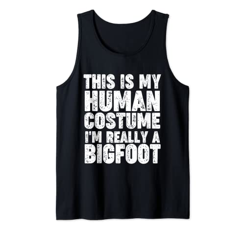 "This Is My Human Costume I'm Really A Bigfoot" Halloween Camiseta sin Mangas