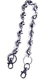 Auf jeder Seite befindet sich ein Karabiner und einen Ring, um Ihre Schlüssel oder Geldbörse zu befestigen.