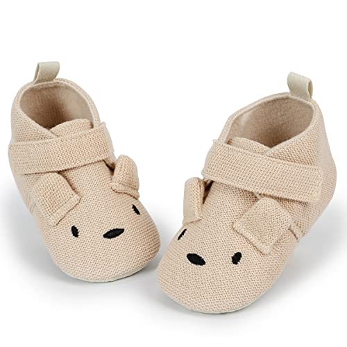 Sawimlgy Newborn Infant Baby Boys Girls Fleece Booties Soft Anti Skid Sole Slip On House Animal Slipper Crib Sock Warm Shoes For New Walkers #TOP6