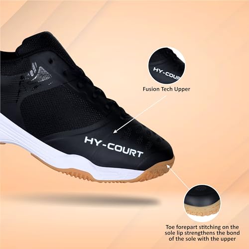 Image of NIVIA HY-Court 2.1 Badminton Shoes for Men | Ultimate Footwear for Court Mastery | Padel Shoes | Pickleball Shoes | Non-Marking Court Shoes | Unleash Your Full Court Potential | (Navy Blue /Red /Yellow /Black)