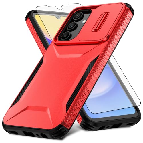 Coque Samsung Galaxy A15 4G pour le quotidien avec vitre en verre trempé et clapet objectif