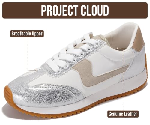 Image of Project Cloud Fashion Sneakers for Women 2026 - Lightweight Lace-Up Shoes for Women with Memory Foam Insoles - Trendy Womens Shoes - Non-Slip, Comfortable Womens Sneakers (Madison)