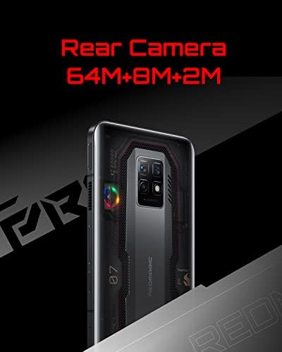 REDMAGIC 7 Pro 120Hz Gaming Phone, 5G Android Smartphone, 16GB RAM+512GB ROM, Snapdragon 8 Gen 1, 6.8" Full Screen, 5000mAh, 64MP Camera, Dual-Sim, Unlocked Mobile Phone Transparent (No UK Charger)