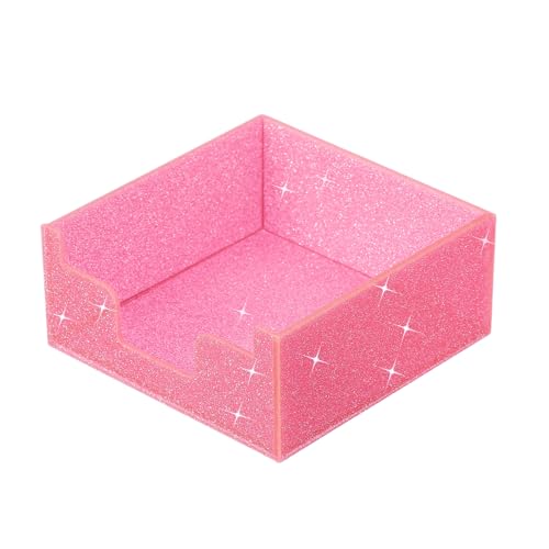 Porte-bloc-notes en acrylique rose PATIKIL 4x4" pour bureau