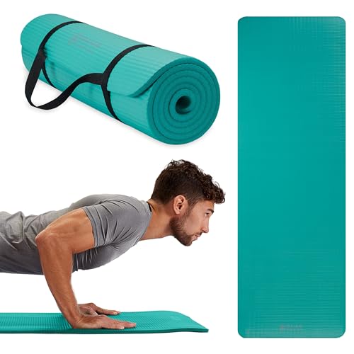 Gaiam Essentials Thick Yoga Mat Fitness & Exercise Mat With