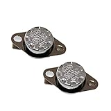 CompStudio 2 Pcs Temperature Controlled Switch Thermostat KSD301 80 Celsius Normal Close N.C 10A 250V