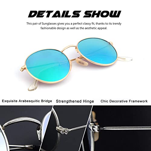 Image of CGID Retro Round Polarized Sunglasses Men Womens Circle Hippie Shades E01