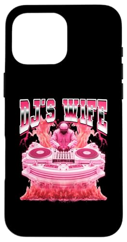Tocadiscos DJ's Wife Disc Jockey Estilo Bootleg de los 90 Carcasa para iPhone 16 Pro MAX