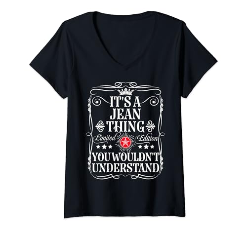 Mujer Jean Name It's A Jean Thing You would not understand Camiseta Cuello V