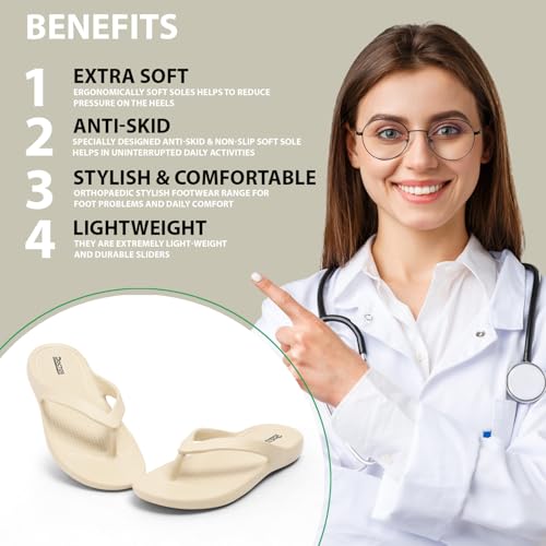 Image of DOCTOR HEALTH SUPER SOFT Stylish Ultra Soft Slippers with Cushion | Comfortable, Premium and Bright Colorful Flip Flops | Lab Tested Cushion and Bounce | Cushioned Footwear | Trendy Women Slippers
