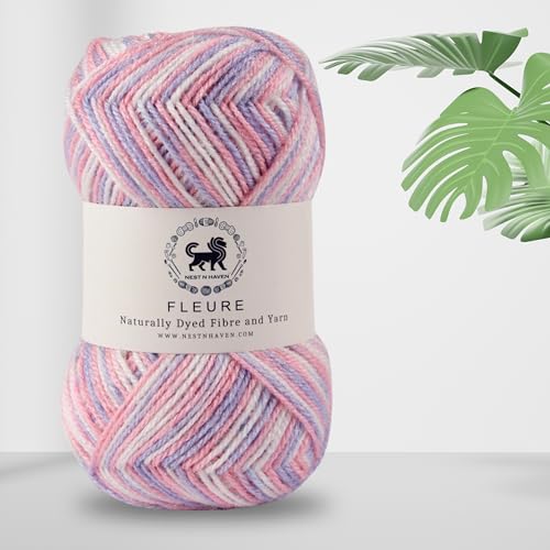 Image of Nestnhaven Acrowools Fleure Hand Knitting and Crochet Yarn. Pack of 1 Ball - 100gms. Shade no - NNHF (Multicolor14)