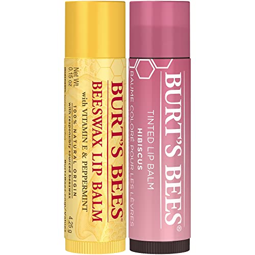 Burts-Bees-Lip-Balm-Multipack-Beeswax-Lip-Balm-Hibiscus-Tinted-Lip-Balm-Gift-Set-Value-Duo-Pack-2x425g