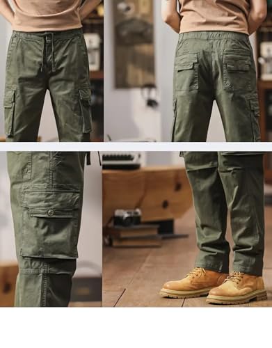 Image of TAGAS Men's Cotton Cargo Pants | Men Cargo Jogger Pant | Slim Fit Track Pants with Side Pockets | Stylish Streetwear Lower for Gym, Casual & Travel