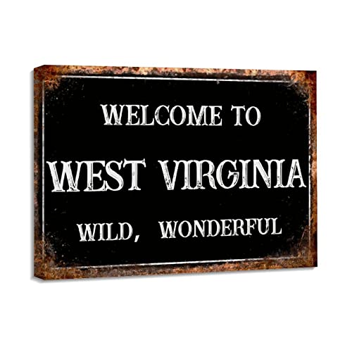 Toile West Virginia cadeau idéal décoration maison et bureau 40x50