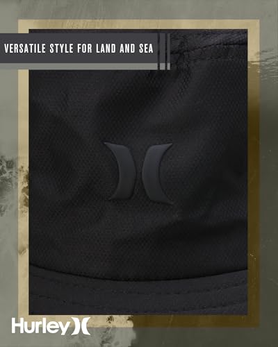 Image of Hurley Men's Boonie Hat - Moisture Wicking and Packable Full Brim Sun Hat UV Protection for Fishing, Hiking, and Safari