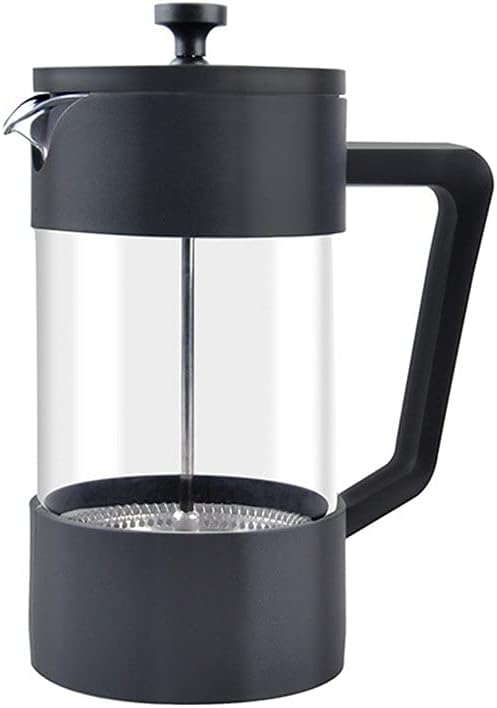 French Press Pot Double Walled Insulated Coffee Presser And Tea Pot For Home And Office French Press Pot Easy To Clean And Use (Color : Black Size : 1000ml) (Black 600ml)