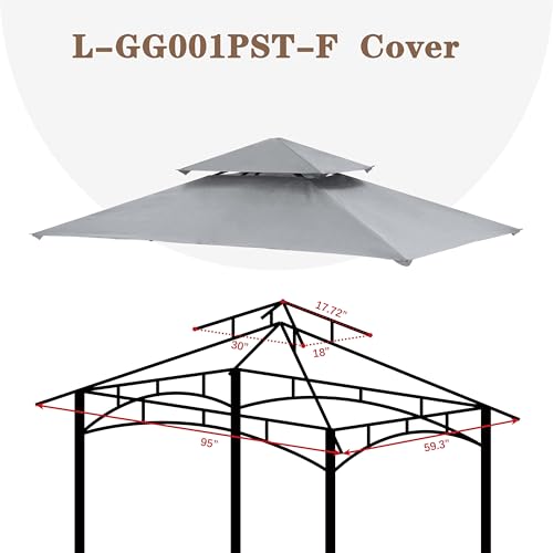 image for SCOCANOPY Replacement Canopy Grill BBQ Gazebo Roof Top Fit for Gazebo 