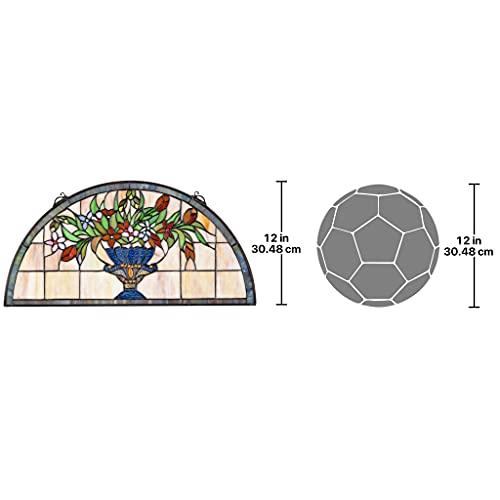 Stained Glass Panel - Titchfield Abbey Demi-Lune Stained Glass Window Hangings - Window Treatments #TOP5