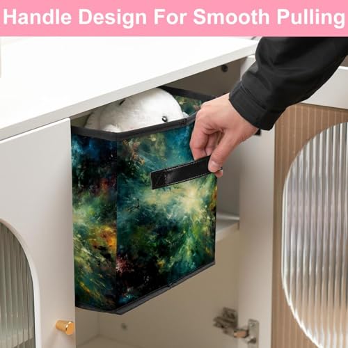 Boîte de rangement durable avec poignées en cuir véritable - 6