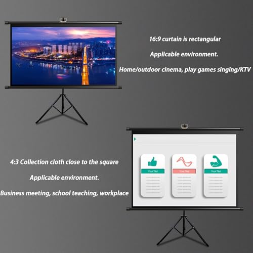Pantalla de proyección 72" con trípode y ratio 16:9 miniatura 6
