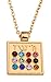 Produktbild AMOZ Dawapara Judaic Hoshen 12 Tribes Of Israel Brustpanzer Des Hohenpriesters Anhänger Jüdischer Schmuck Für Männer Frauen,Bunt, Goldfarben